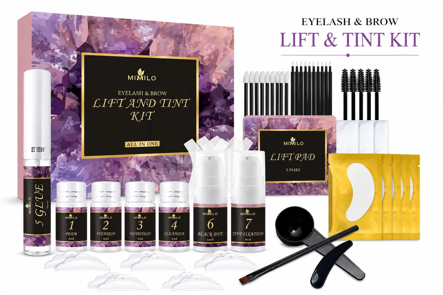 MIMILO Eyelash & Brow Lift and Tint Kit